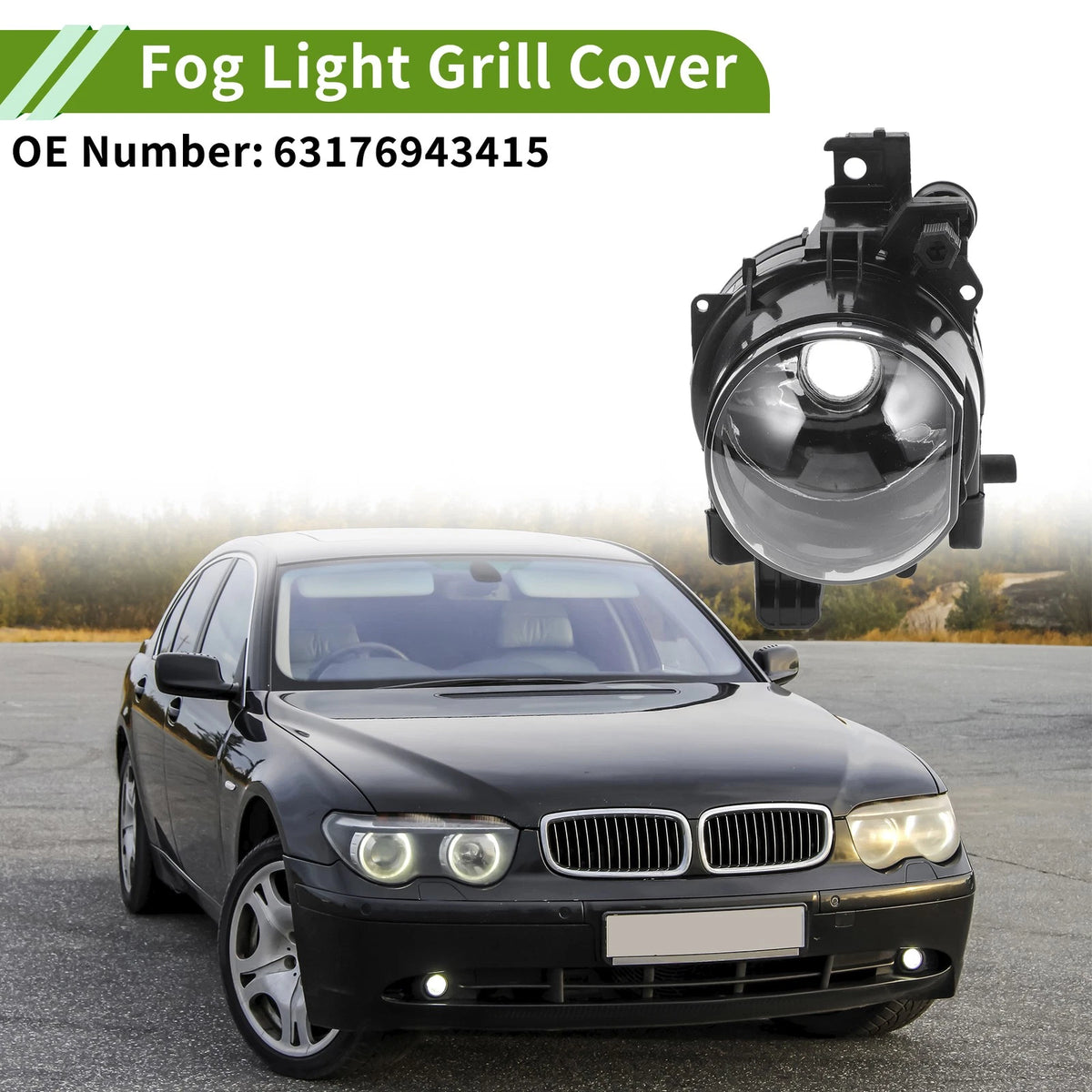 Right Fog Light Grill Replacement for BMW 7 Series (2002–2008)