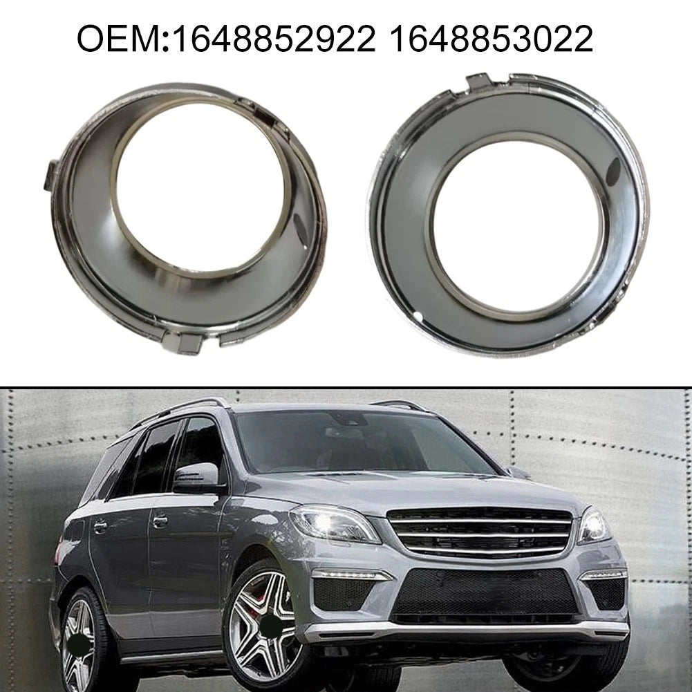 Fog Light Chrome Trim Ring for Mercedes Benz ML Class W164 (2006–2011)