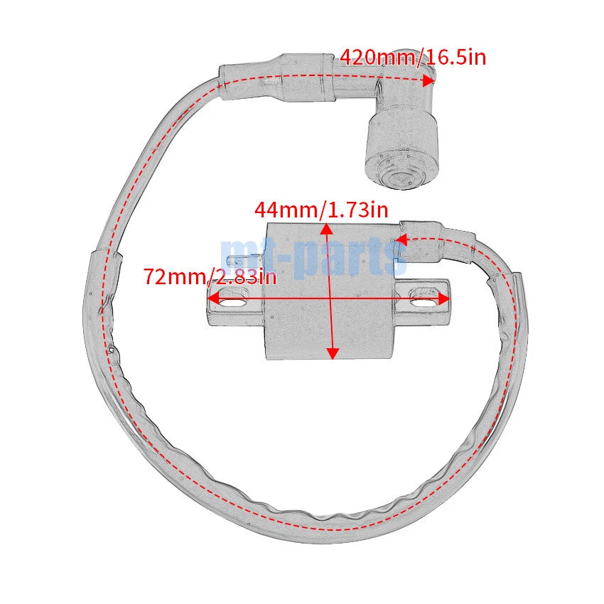 Ignition Coil for Yamaha YFM50 Raptor 50 (2004–2009) / YFM80 Raptor 50 (2002–2008)