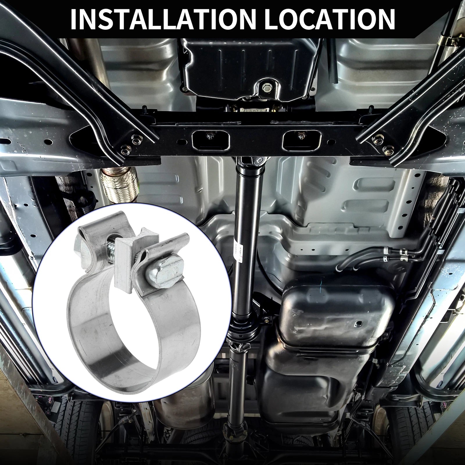 Exhaust Pipe Clamp for Car (2.17" 30mm)