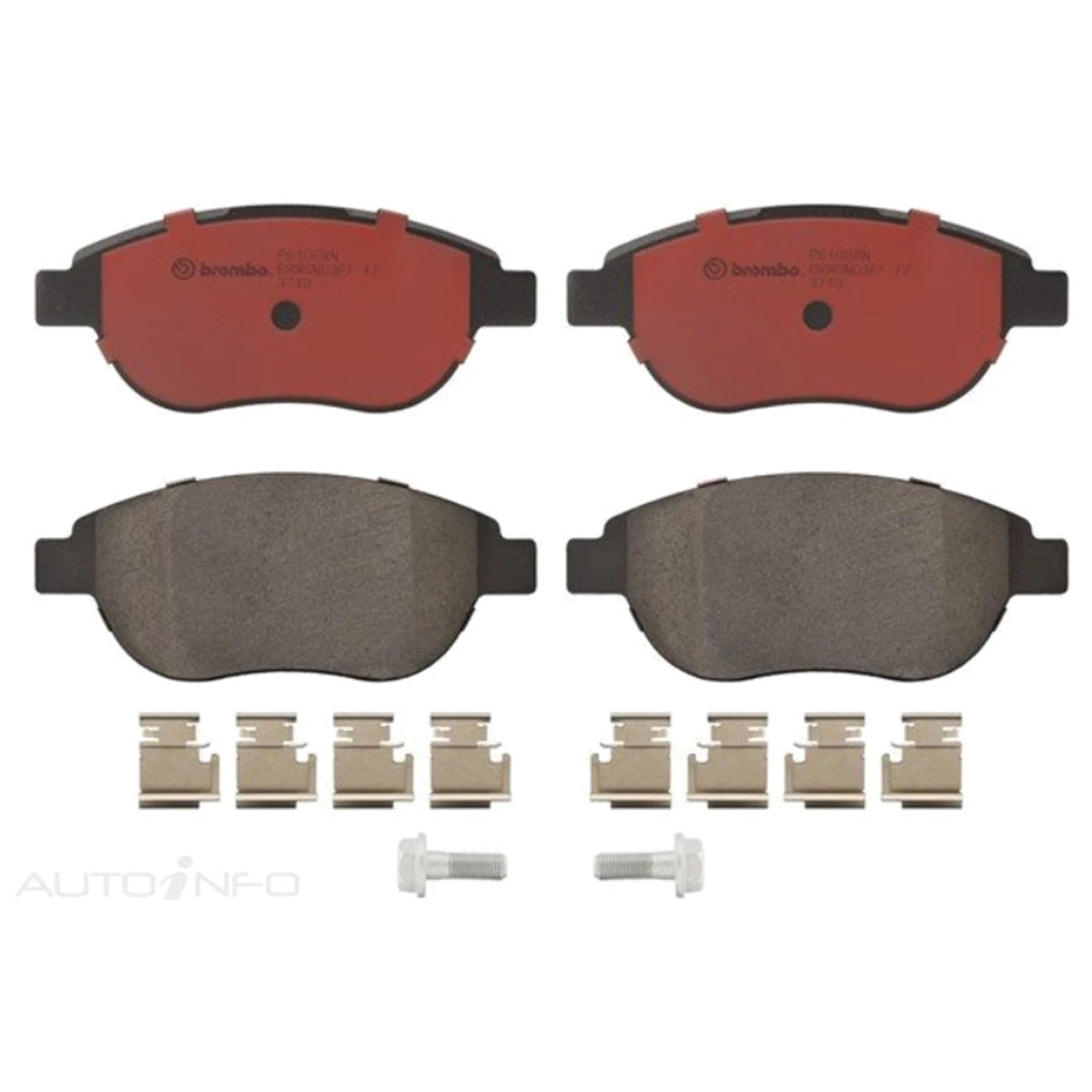 Set of 2 Front Disc Brake Pads for Peugeot 207 A7 (2007–2010)