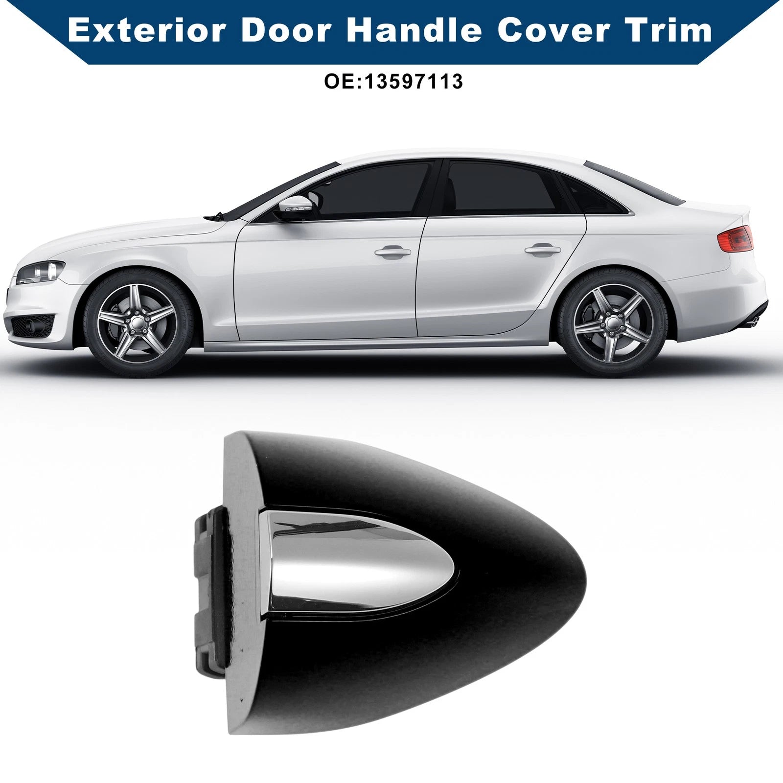 Exterior Door Handle Cover Trim Front Left for Buick LaCrosse (2017-2019)
