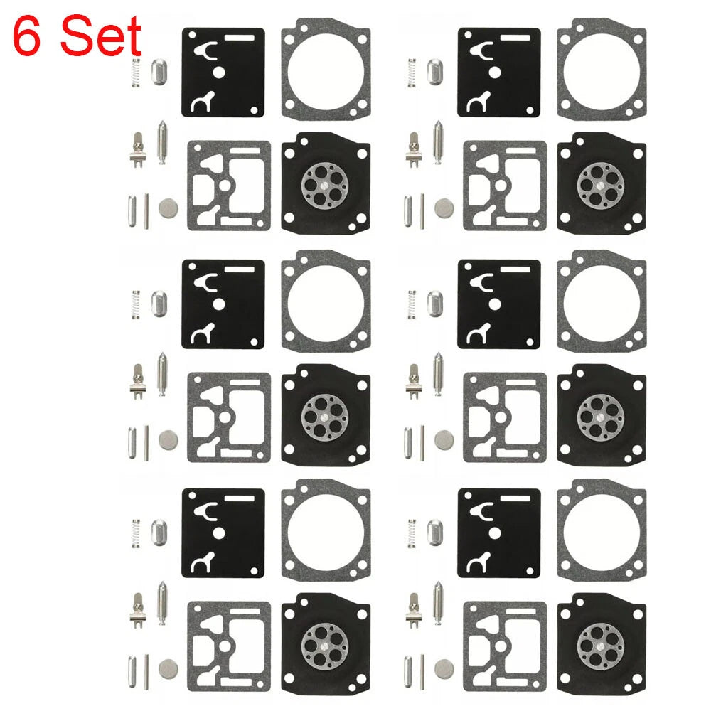 Set of 6 Chainsaw Carburetor Gasket Kit for Husqvarna 340 345 346 (Zama RB-122, C3EL18)