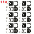 Set of 6 Chainsaw Carburetor Gasket Kit for Husqvarna 340 345 346 (Zama RB-122, C3EL18)