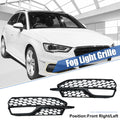 Pair Front Bumper Fog Light Grille for Audi A3 S-Line (2014–2016)