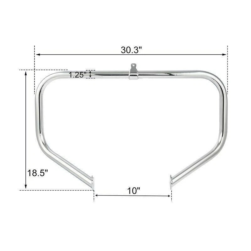 1-1/4" Highway Engine Guard Crash Bar for Harley Touring Street Glide (2009–2024)