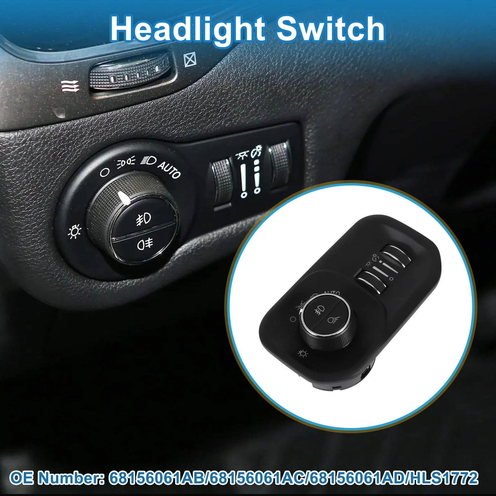 Headlight Switch No.68156061AB for Ram 1500 (2019–2020)