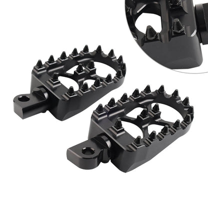 CNC Wide Fat Foot Pegs for Harley Dyna Sportster Fatboy (Pair)