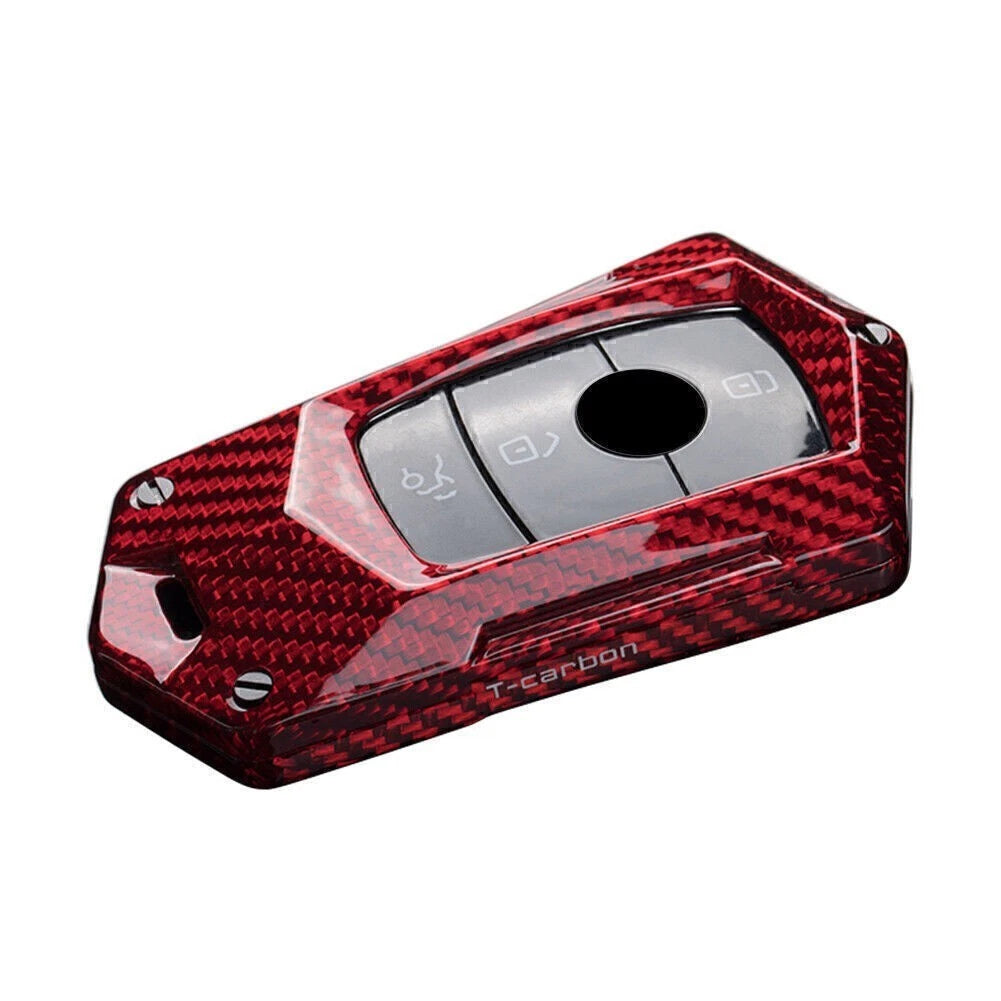 Carbon Fiber Remote Key Fob Cover Case for Mercedes Benz E-Class W213 (2017–2023)