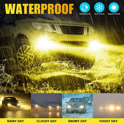 H11 H8 LED Bulbs 3000K Golden Yellow for