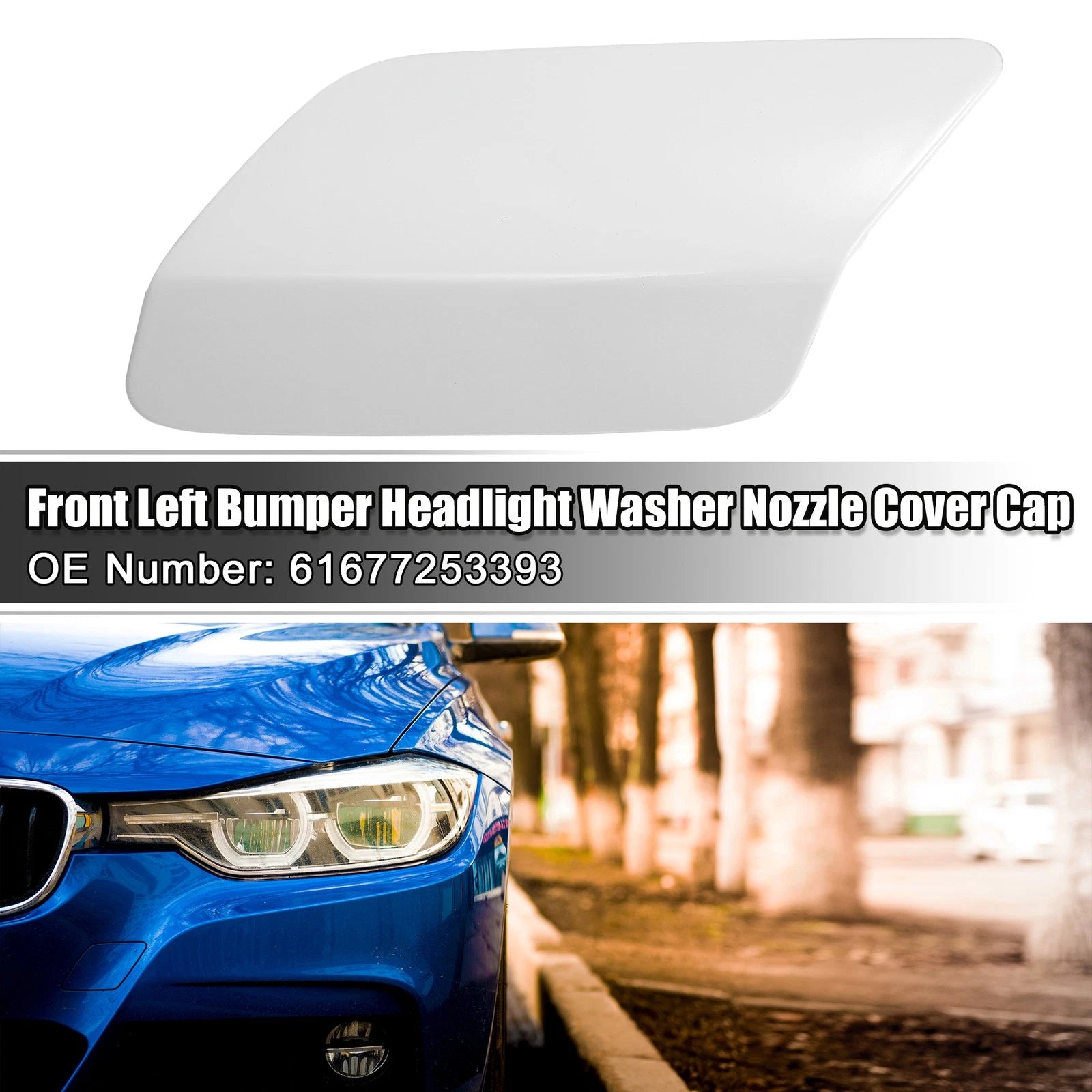 Front Left Bumper Headlight Washer Nozzle Cover Cap for BMW E92 E93 (2007–2013)