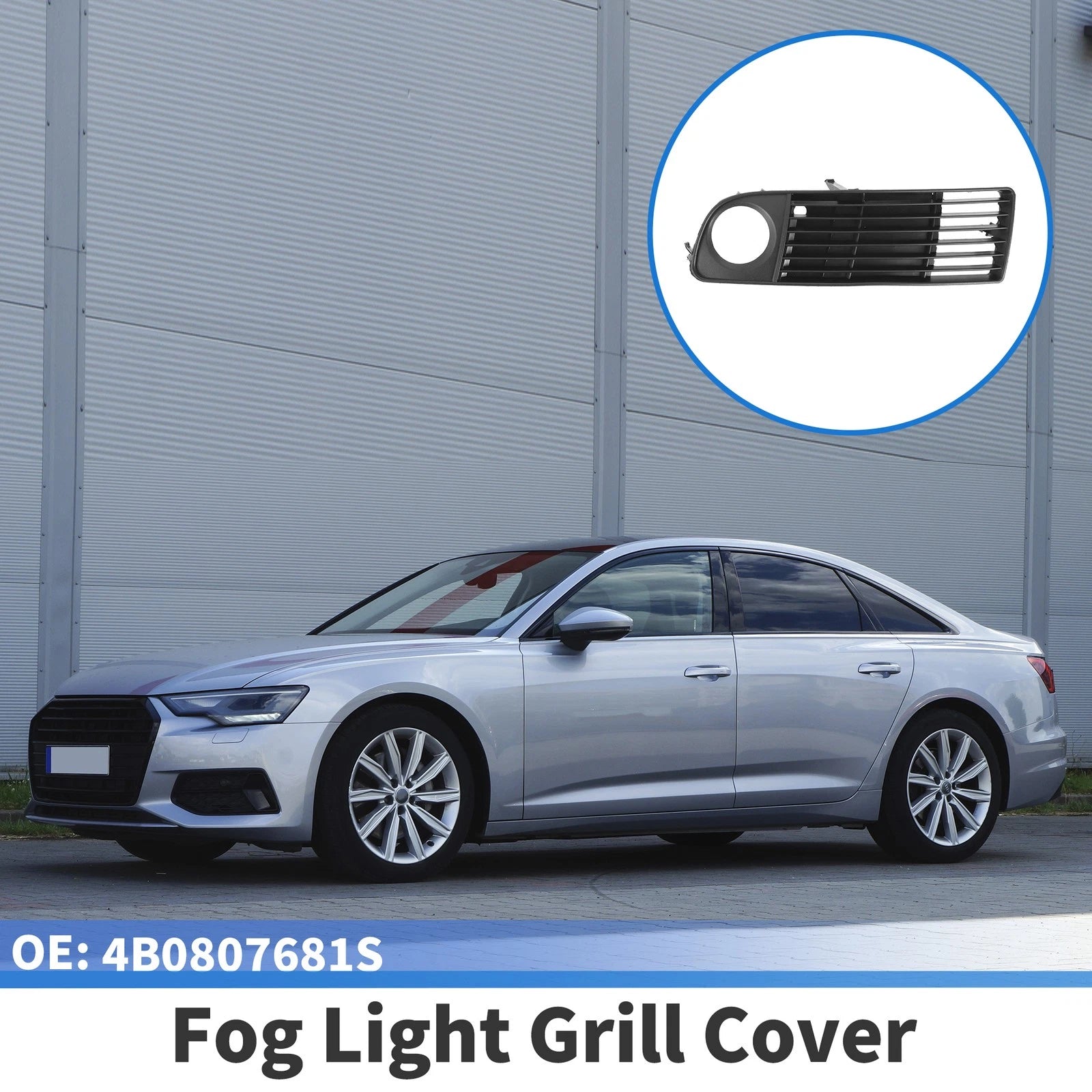 Front Left Fog Light Grill Replacement for Audi A6 C5 (1998–2002)