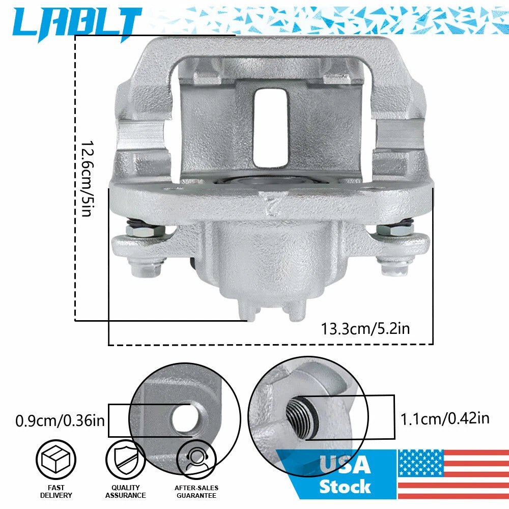 2X Brake Caliper w/ Bracket for Honda Ridgeline (2006–2014) Rear Left & Right