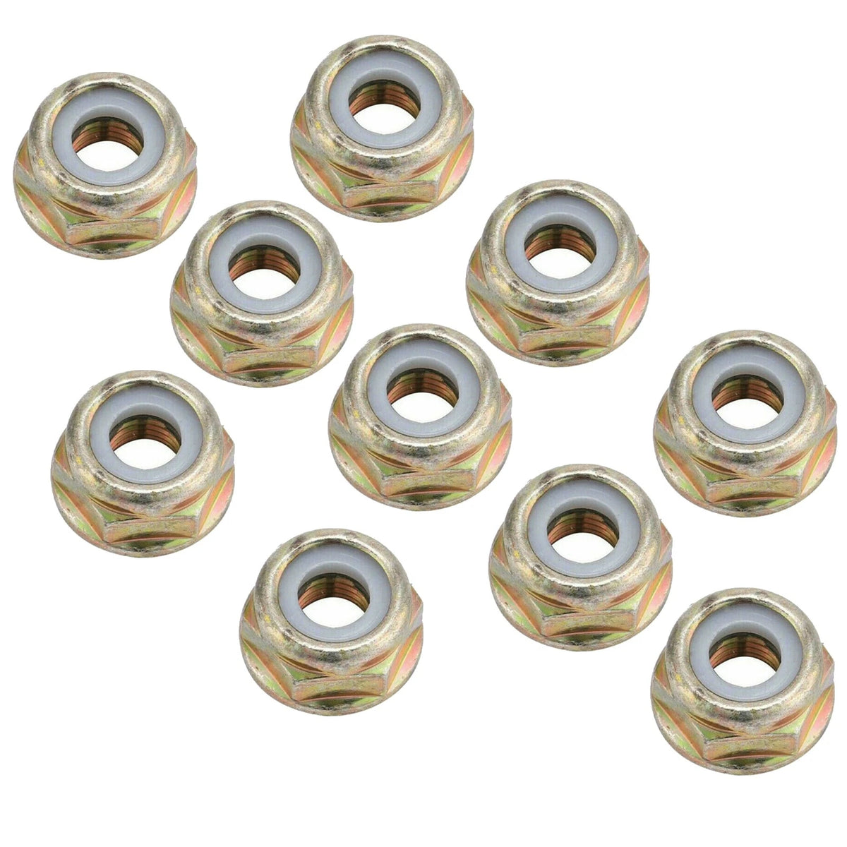 10Pcs M10 x 1.25 LH Thread Blade Nuts for Trimmer Mower