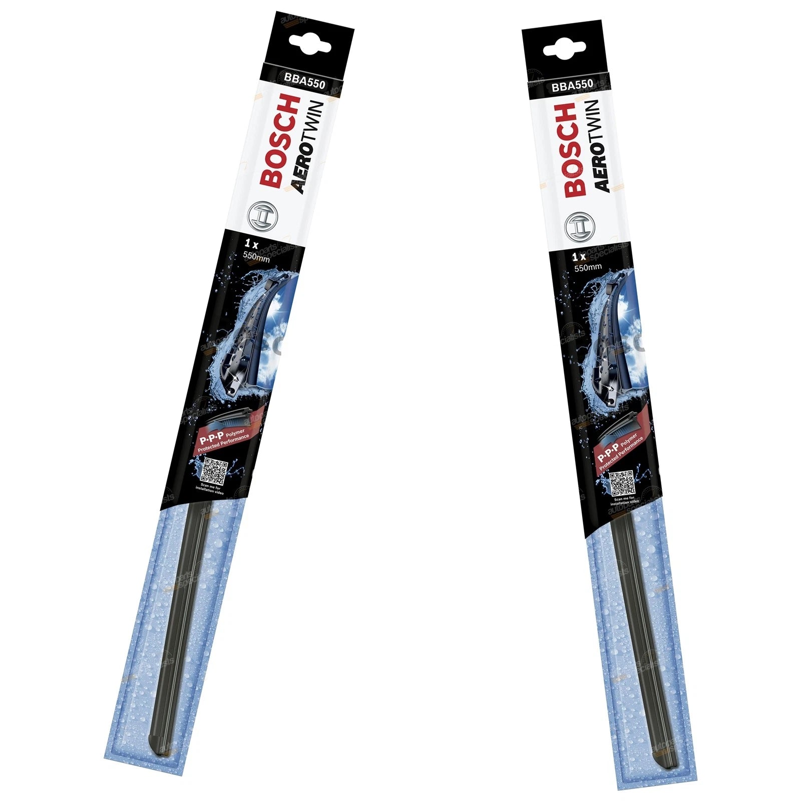 Front Pair Bosch Aerotwin Wiper Blades for Ford LTD (1988–2007)