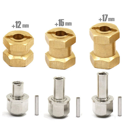 1/10 Heavier Brass Wheel Hex Extended Adapter for Axial SCX10 (2010–2023)