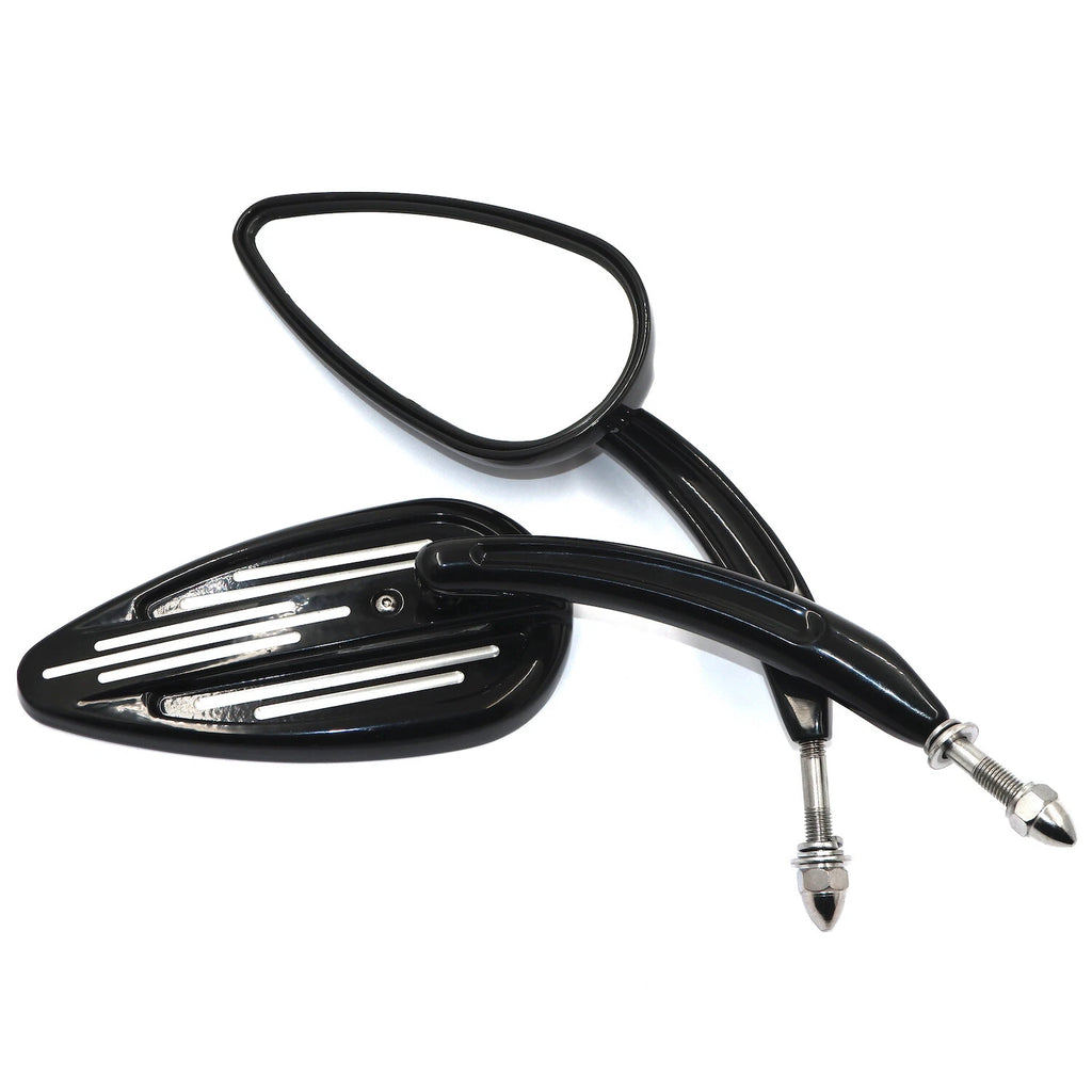 Set of 2 Black Rear View Mirrors for Harley (1982–Present)