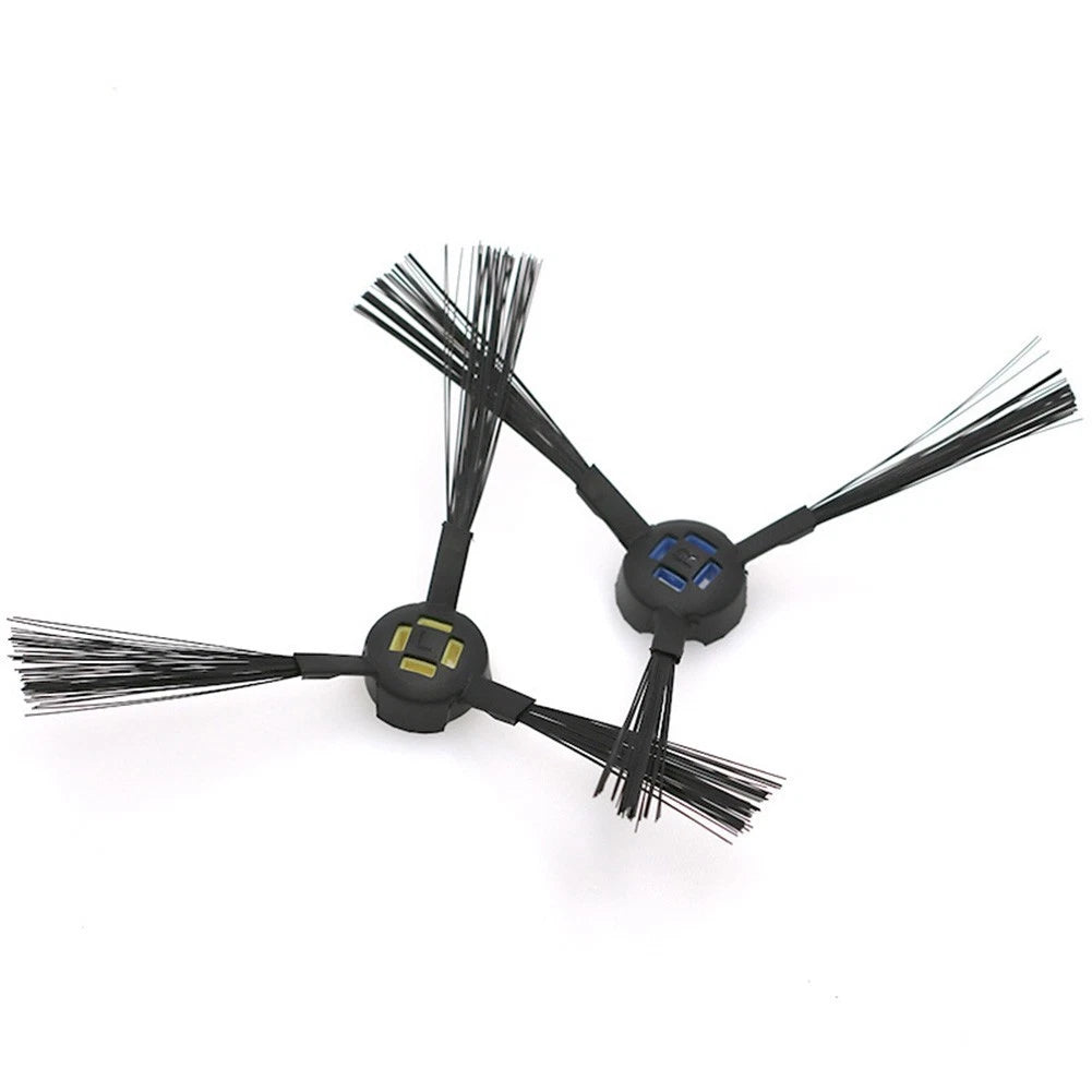 Side Brush Set for Robotic Vacuum Cleaner (Silicon, Black)