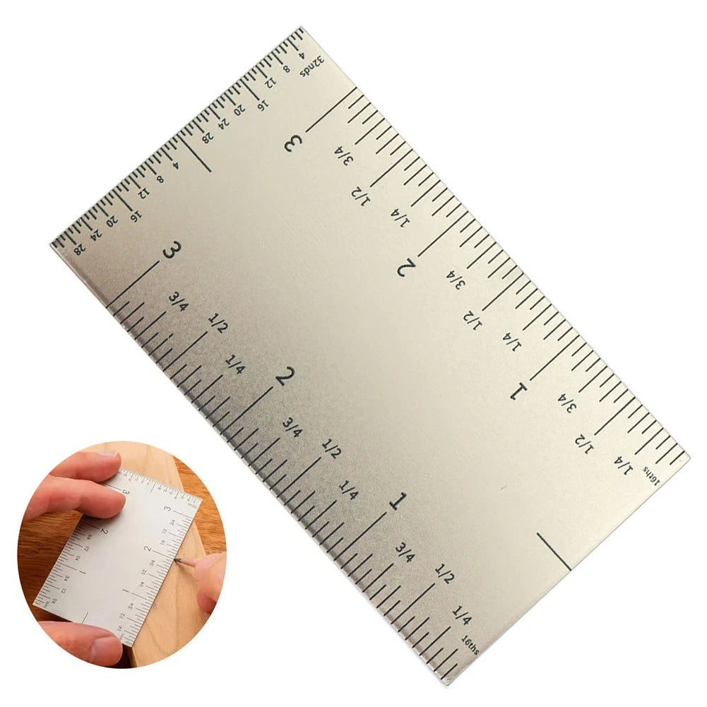Pocket Measuring Tool Square Edge Ruler for Various Tasks