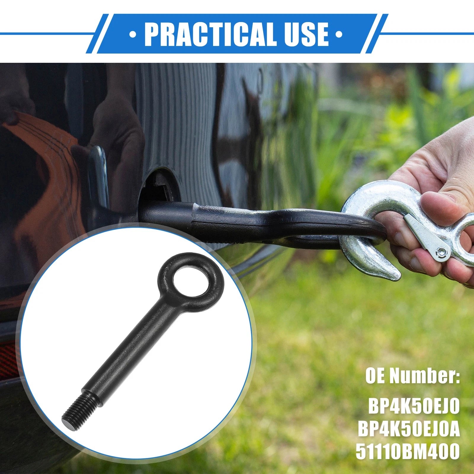 Tow Hook Front Fit Replacement for Mazda 3 BK (2003–2008)
