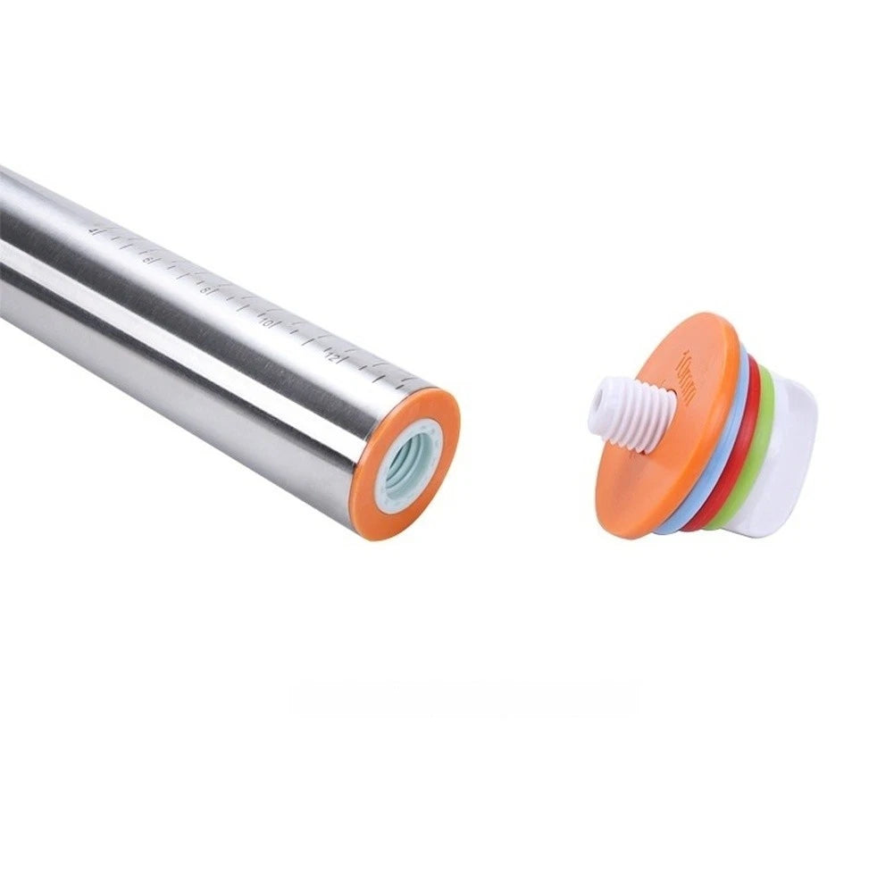 Adjustable 17 Inch Rolling Pin for Baking (2mm-10mm Thickness)
