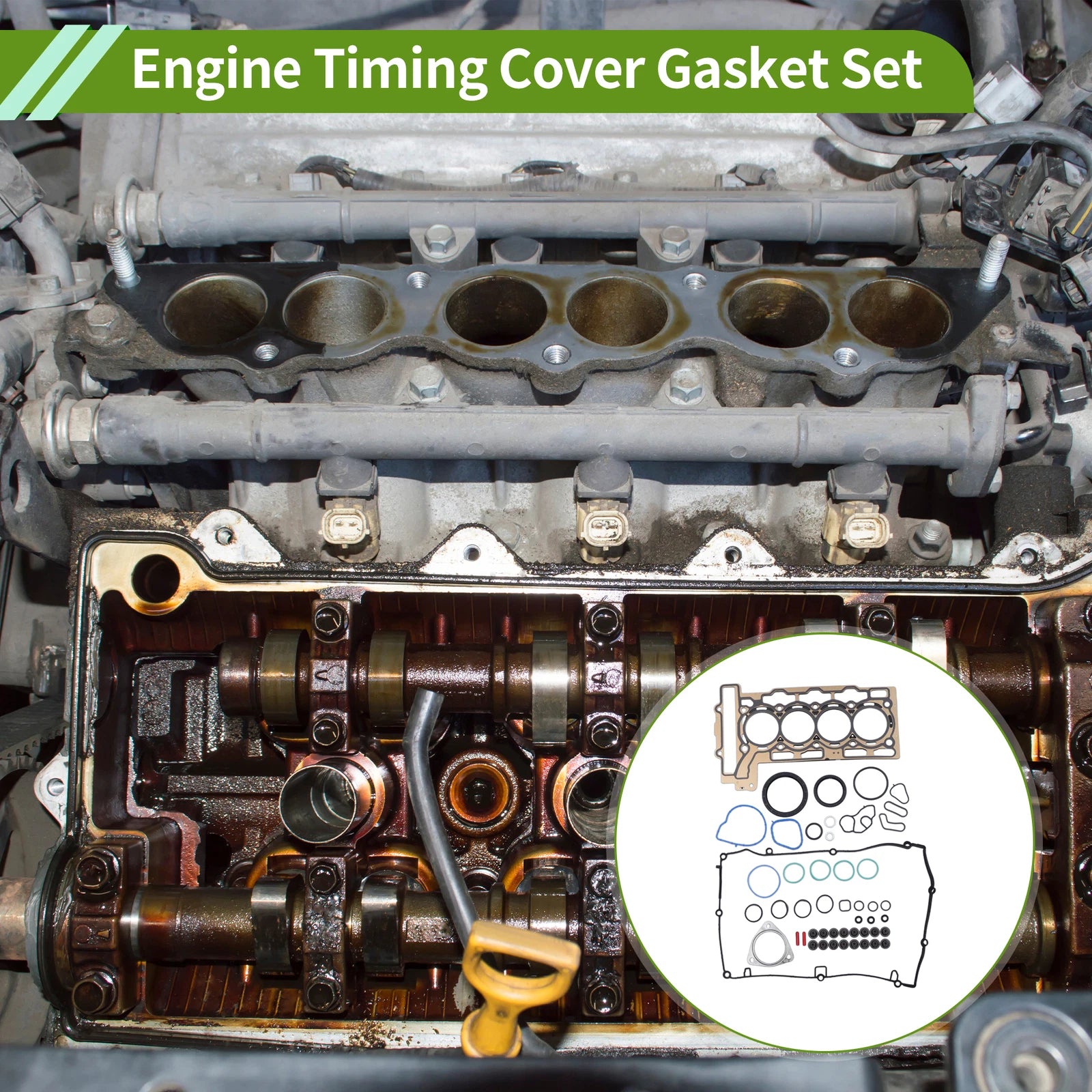 Engine Timing Cover Gasket Set for Mini Cooper 1.6L (2007–2015)