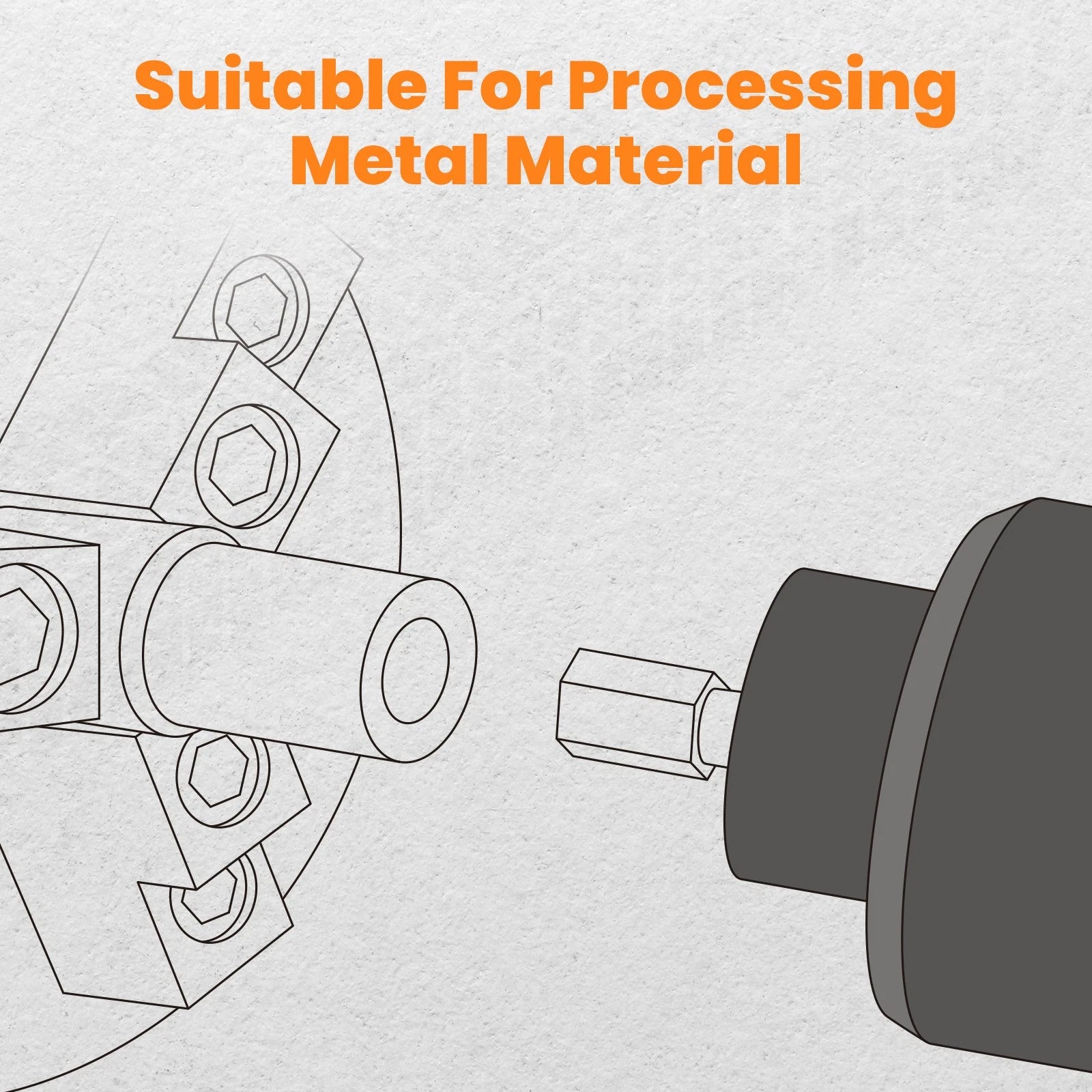 Rotary Broaching Tool Holder for 1/2" Shank Broach (3/4" Shank)