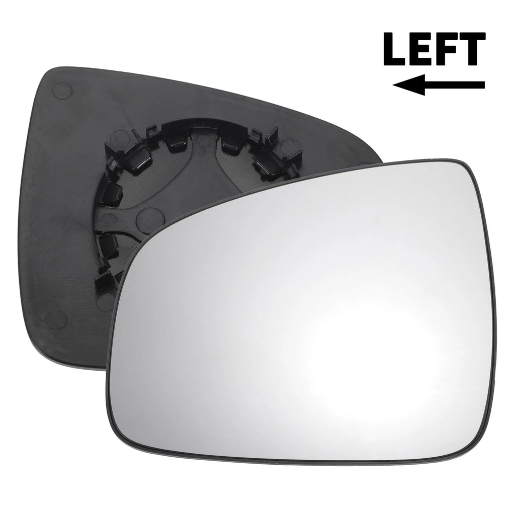 Left Driver White Mirror Glass with Back for Dacia Duster (2010–2023)