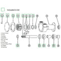 Major Repair Kit for Jabsco Pump 18400-0050, Onan 132-0147 (MDJC, MDJF)