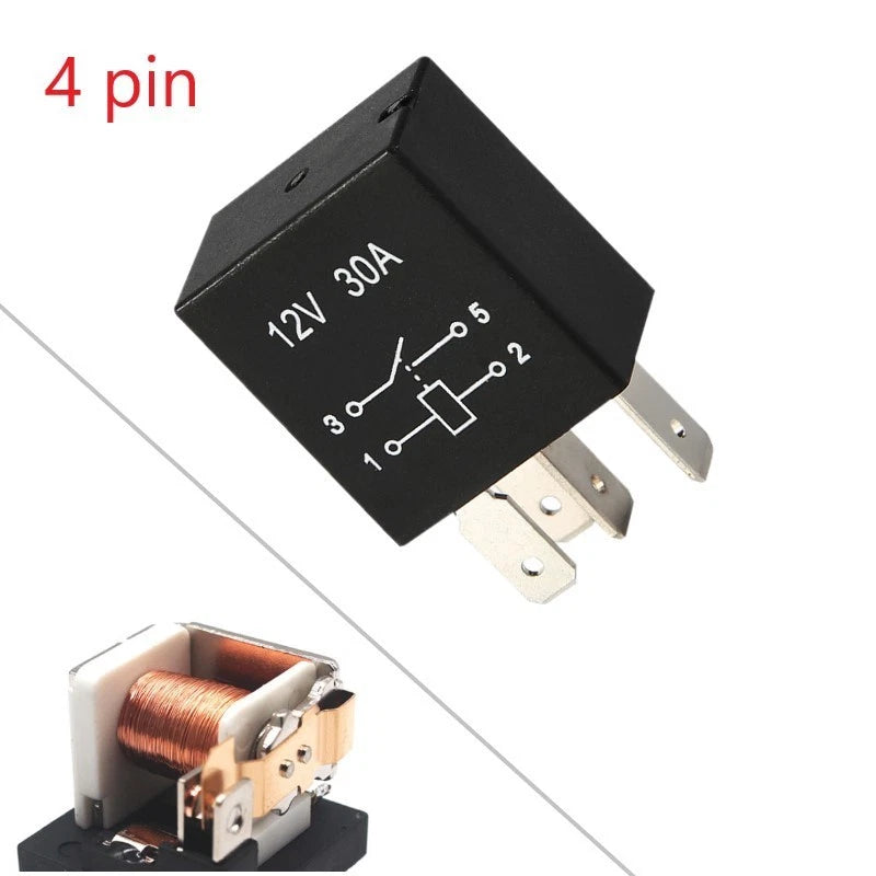 12V 30A 4PIN Relay for Universal Applications (1pc)