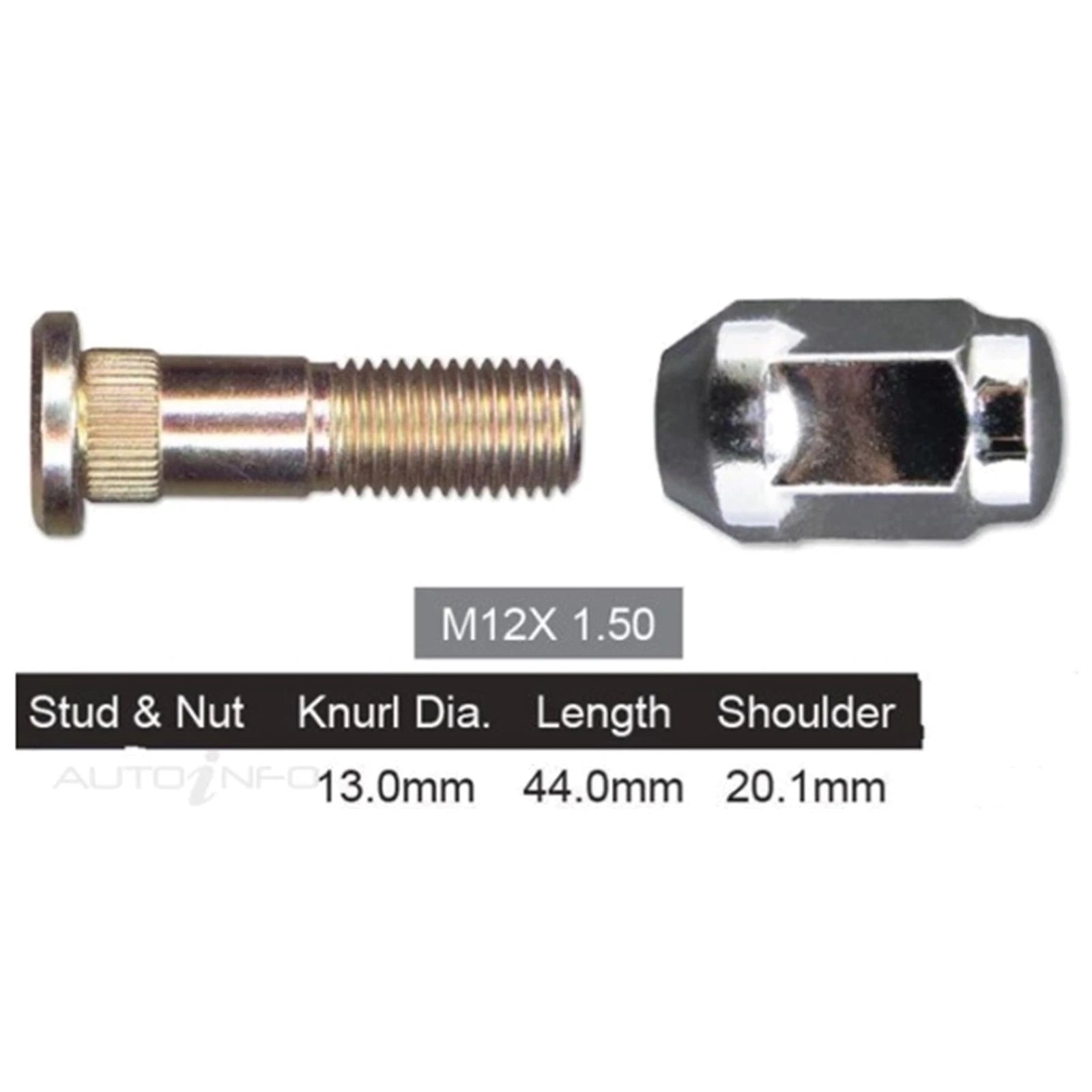 Rear Wheel Stud & Nut for Ford Ranger (2007–2021)