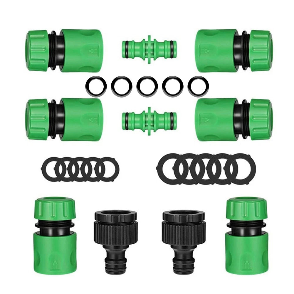 10-Pack Garden Hose Connectors Kit Double Male Snap Connectors