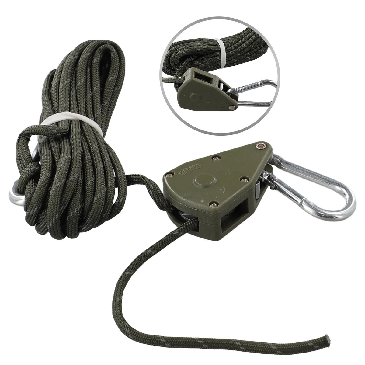 Pulley Adjusting Rope Buckle for Tent Rope Hanger