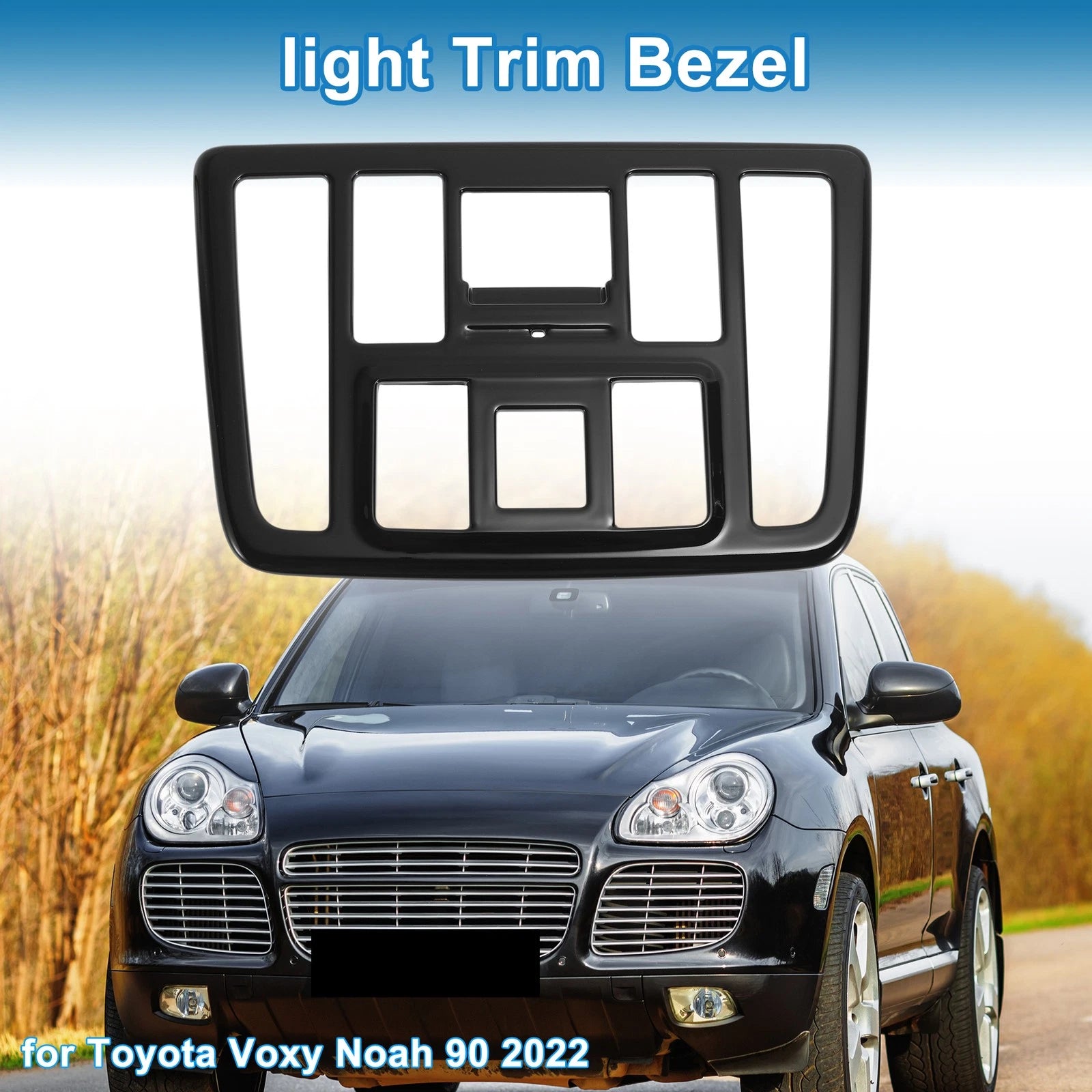 Front Row Light Trim Bezel for Toyota Voxy Noah (2022) Black