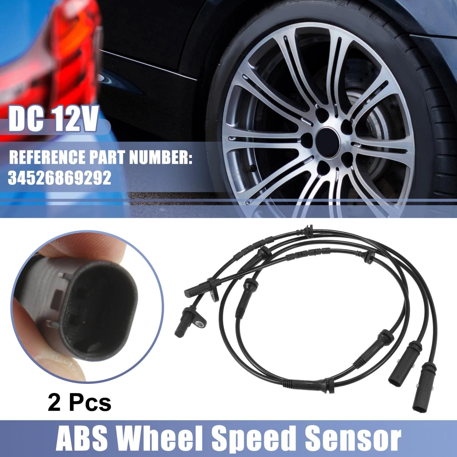 2pcs ABS Wheel Speed Sensor Front Left Right for BMW X3 X4 (2011–2022)