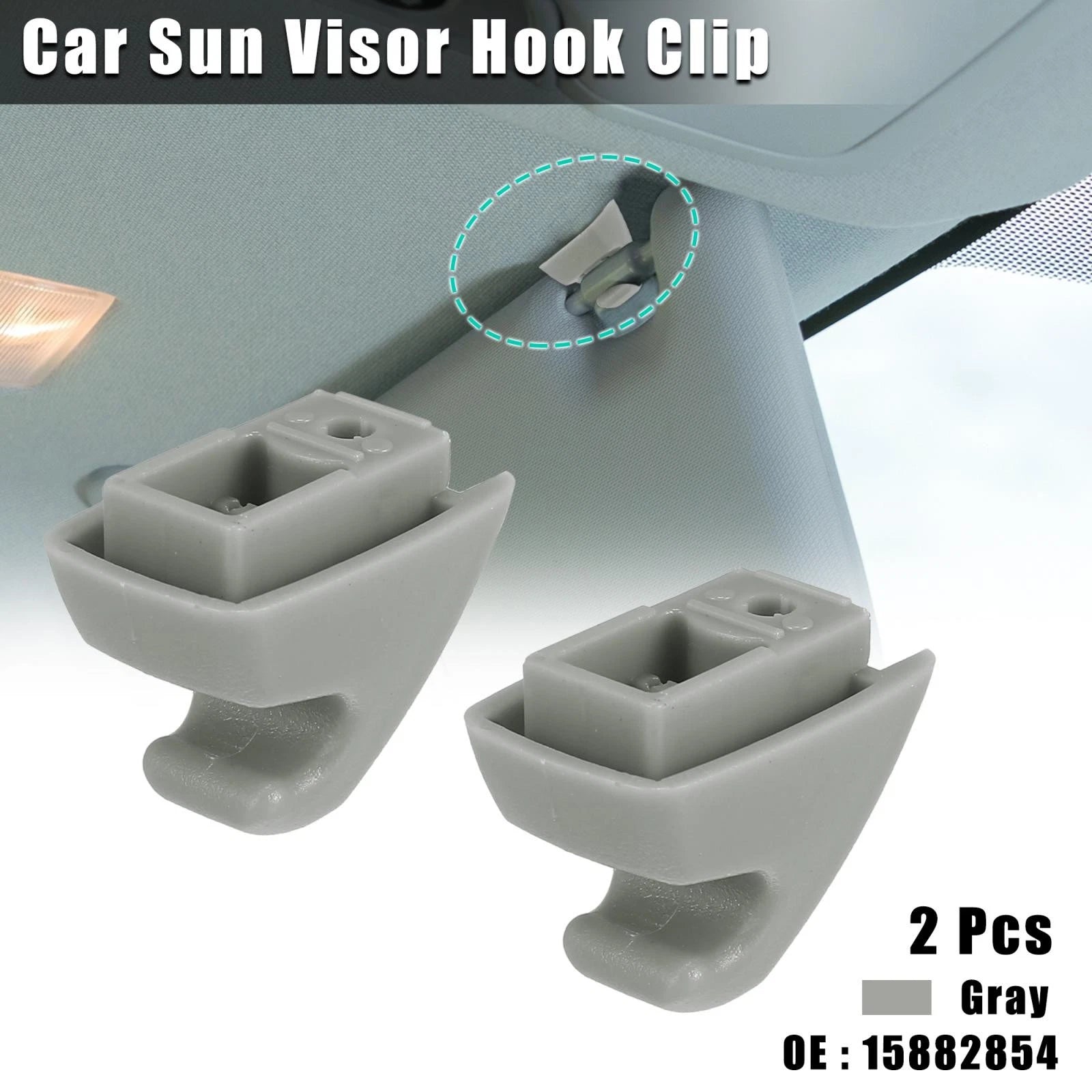 Sun Visor Retainer Support Clip Replacement for Chevy Tahoe Yukon (2 Pcs)