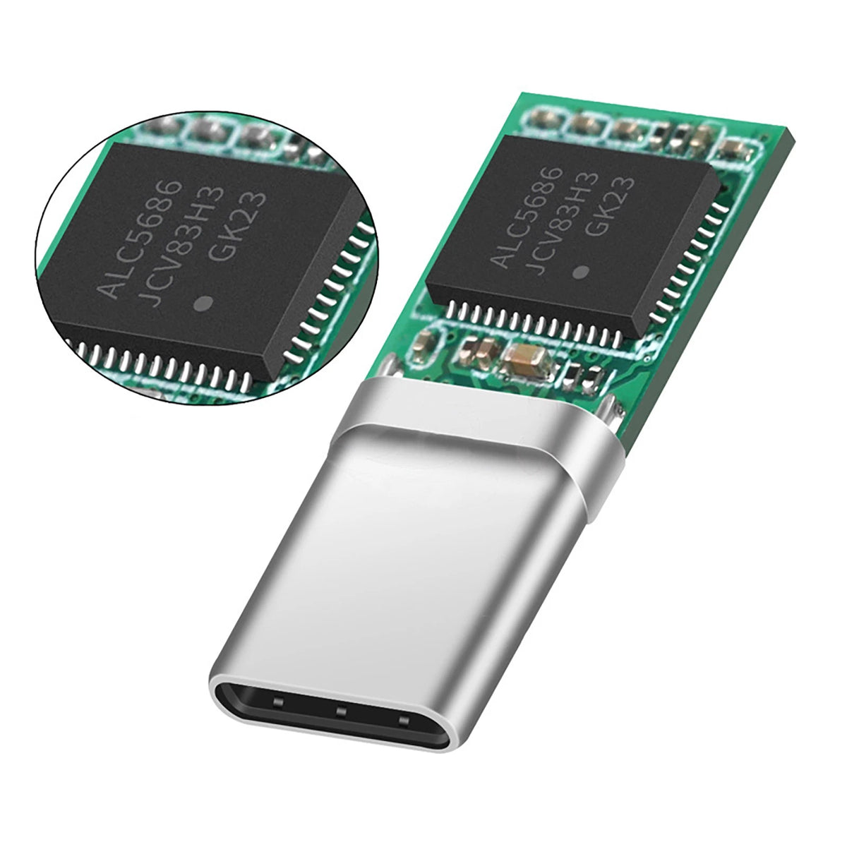 Type-C Audio Headphone Plug for HiFi Sound Quality (32bit 384kHz)