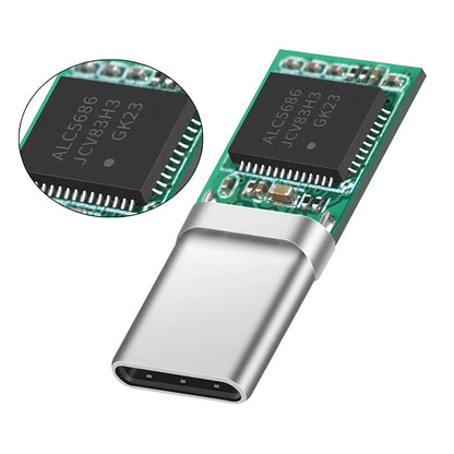 Type-C Audio Headphone Plug for HiFi Sound Quality (32bit 384kHz)