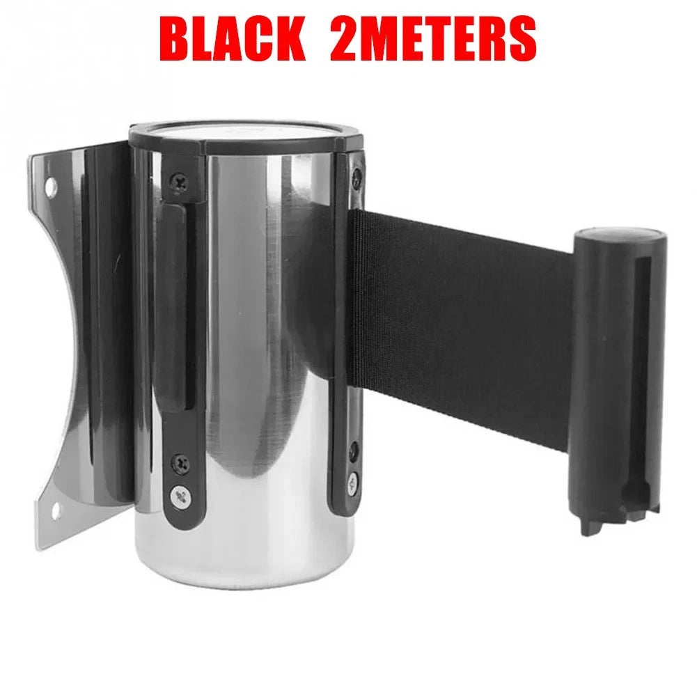Stainless Steel Retractable Queue Barrier Strip for Universal Use (1pc)