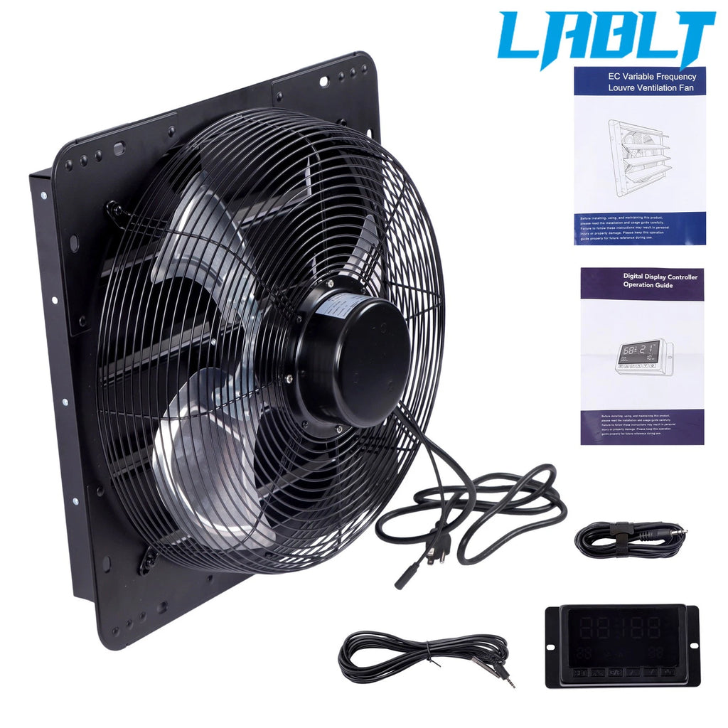 16'' Shutter Exhaust Fan for Wall-Mount Attic (Remote Control)