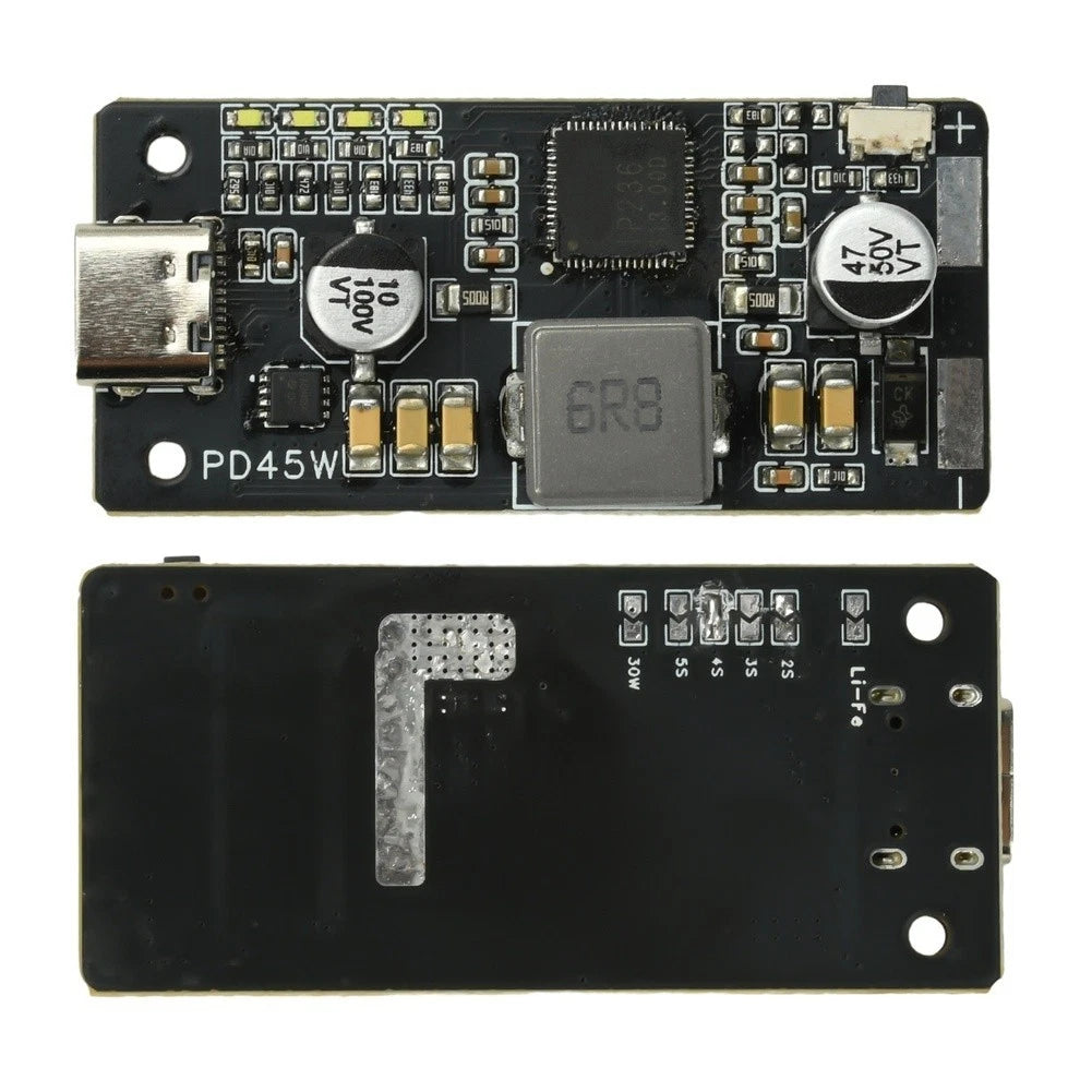 2S-6S Lithium Iron Phosphate Charge Discharge Module Type-C Input Output