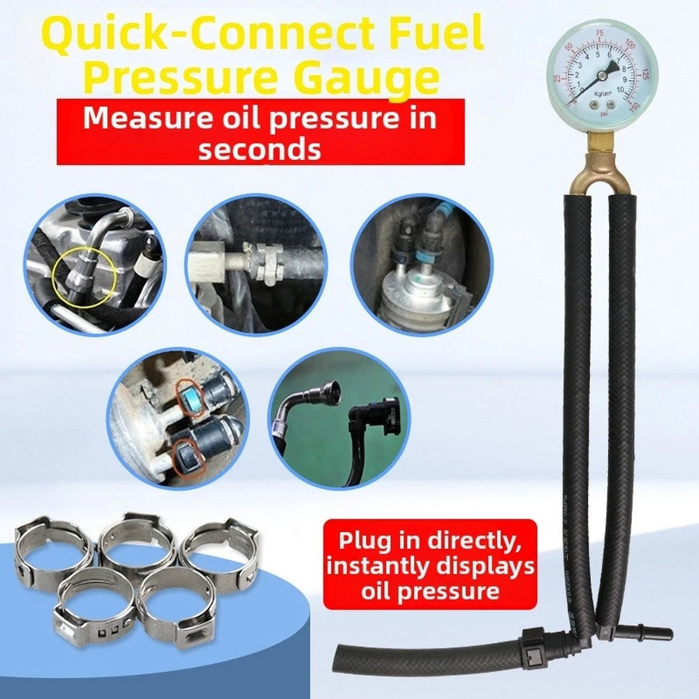 Fuel Pressure Gauge for Engine Diagnostics (Dual Measurement Units)