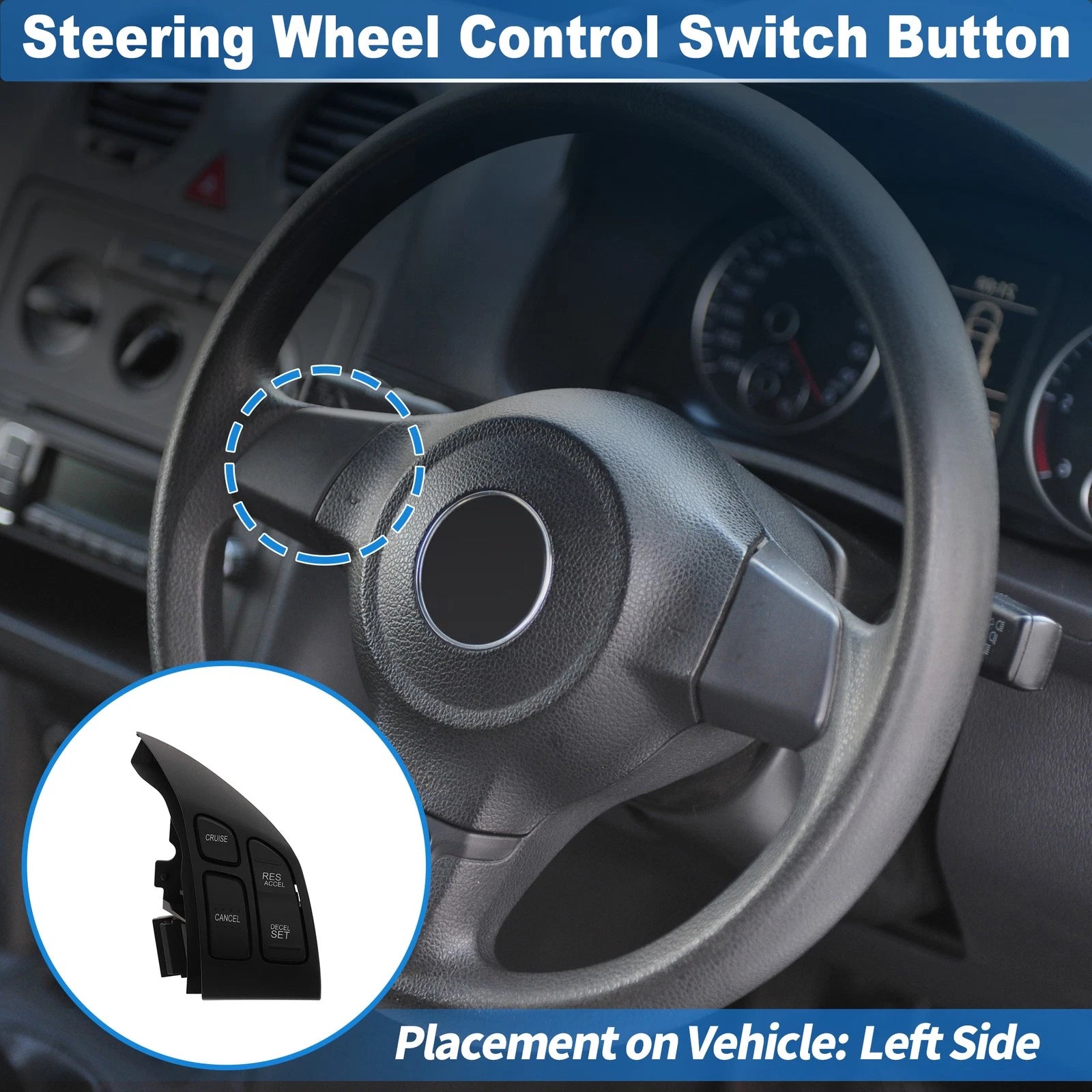 Steering Wheel Cruise Control Rocker Switch Button for Honda CR-V (2007–2011)