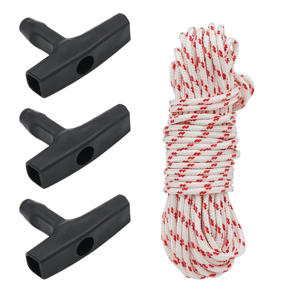 3X Starter Pull Handle Recoil Starter Rope 10-Meter for Stihl Craftsman Chainsaw (N/A)