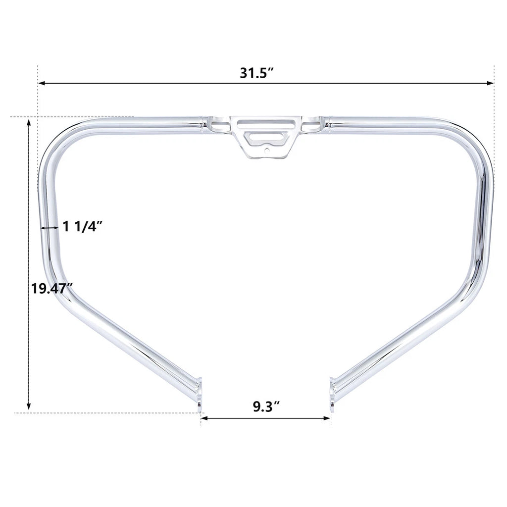 Chrome Engine Guard Crash Bar for Harley Softail Heritage Classic (2018–2023)
