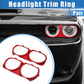 Headlight Trim Ring Pair Front Left Right for Dodge Challenger (2015–2023)