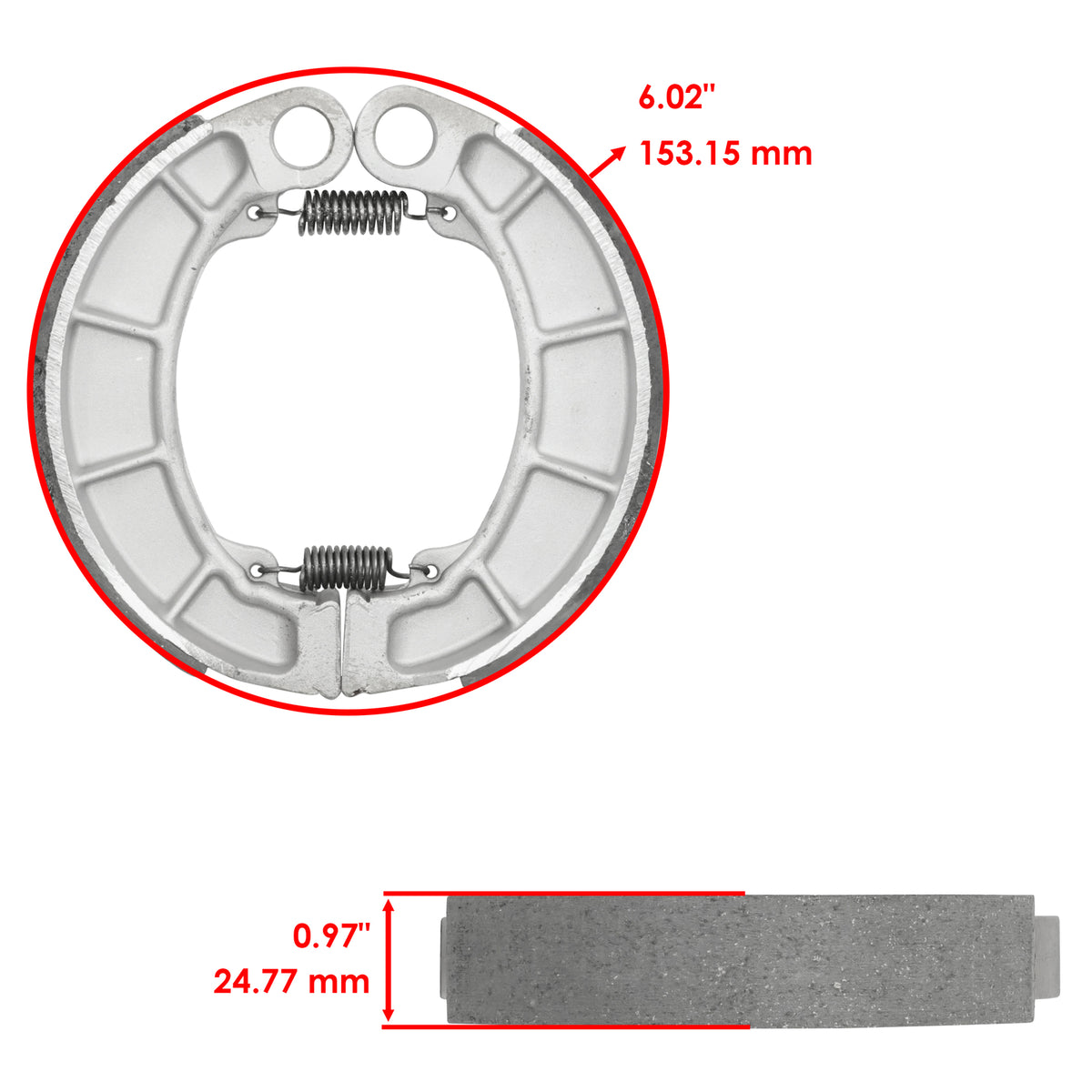 Front and Rear Brake Shoes for Honda TRX450ES TRX450FE FourTrax (2005–2006)