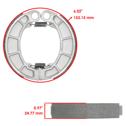 Front and Rear Brake Shoes for Honda TRX450ES TRX450FE FourTrax (2005–2006)