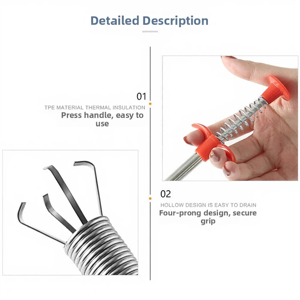 4-Claw Drain Cleaning Tool for Pipes