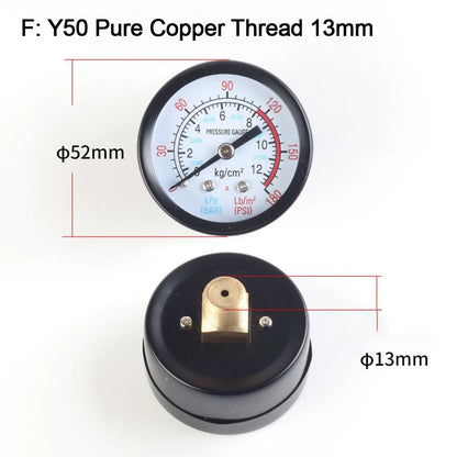 Pressure Gauge for Y40 Y50 (Compatible with Air Compressors)